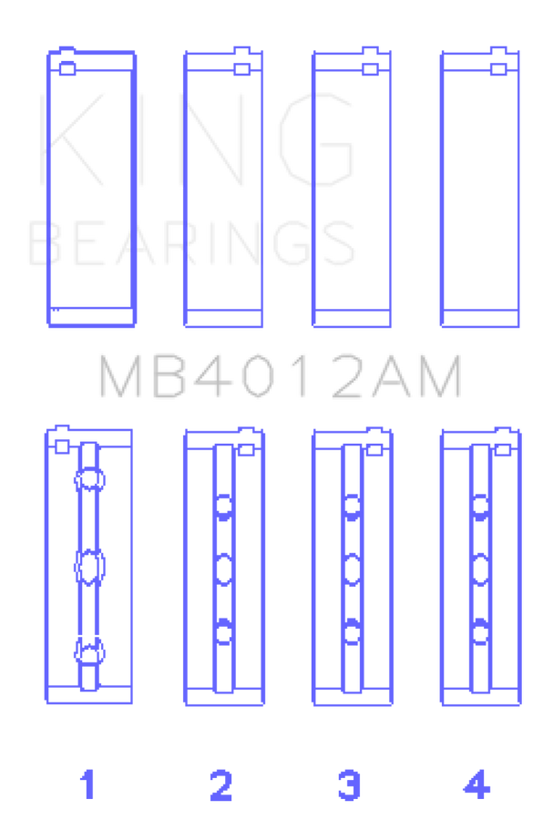 King Engine Bearings Toyota 5VZFE Crankshaft Main Bearing Set