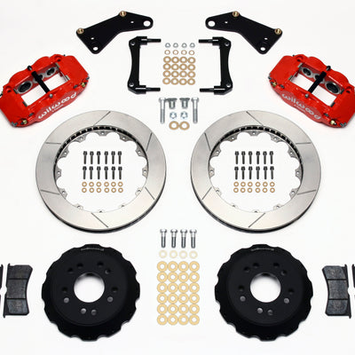 Wilwood Narrow Superlite 6R Front Hat Kit 13.06in Red 65-82 Corvette C2/C3