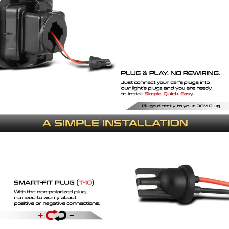 xTune 05-18 Ford F150 T10 Connector LED License Plate Bulb Assembly White 5500K LAC-LP-FF15015 -Pair