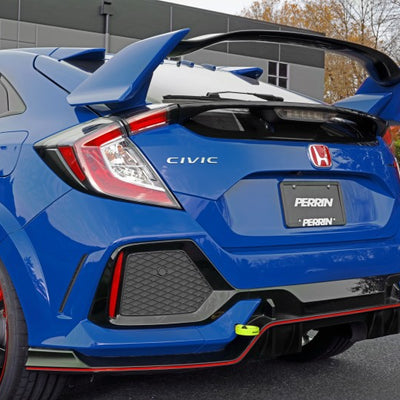 PERRIN 17-21 Honda Civic Si/Type R/Touring/Hatchback Tow Hook Kit Rear - Neon Yellow