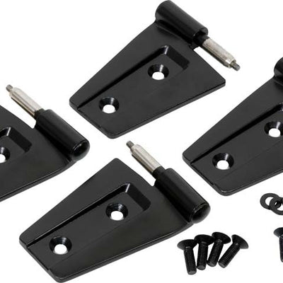 Kentrol 07-18 Jeep Wrangler JK Door Hinge Set 4 Pieces 2 Door - Powdercoat Black
