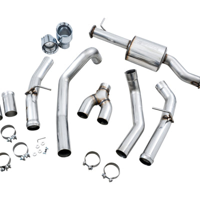 AWE Tuning 19-21 RAM 1500 5.7L (w/Cutouts) 0FG Dual Rear Exit Cat-Back Exhaust - Chrome Silver Tips
