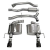 Corsa 2013-2019 Cadillac ATS Sedan 2.0L A/T Black Sport Dual Rear Cat-Back Exhaust