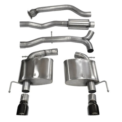 Corsa 2013-2019 Cadillac ATS Sedan 2.0L A/T Black Sport Dual Rear Cat-Back Exhaust