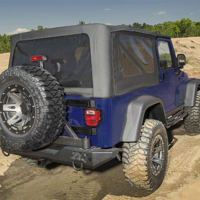 Rampage 04-06 Jeep Wrangler(TJ) Unlimited OEM Replacement Soft Upper Doors - Black Denim