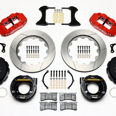 Wilwood Narrow Superlite 4R Rear P-Brk Kit 14.00in Red New Big Ford 2.50in Offset