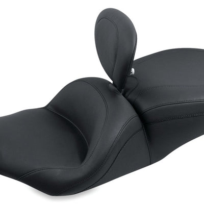 Mustang 97-07 Harley Rd King,06-07 Str Glide,00-05 Eagle Lowdown Touring 1PC Seat w/DBR - Black