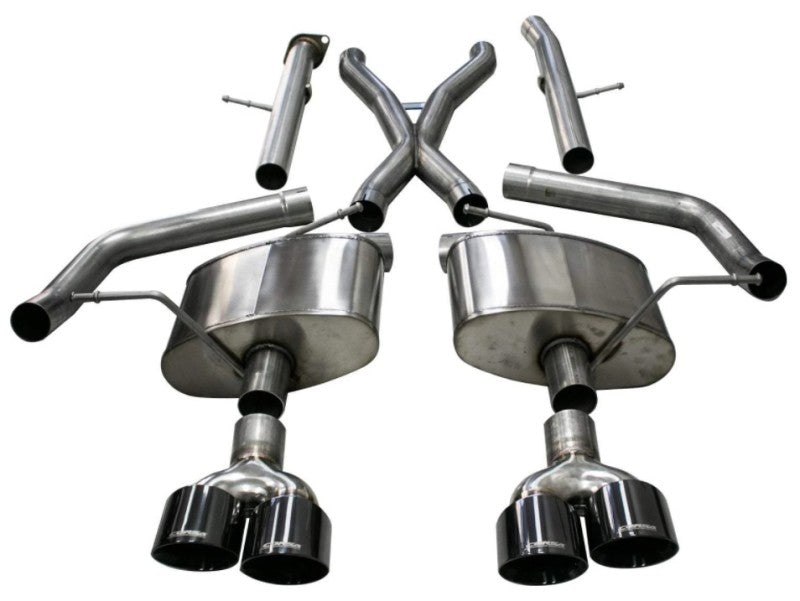 Corsa 2018-2021 Jeep Grand Cherokee TrackHawk 6.2L Xtreme Cat-Back Dual Rear Exit w/4.5in Black Tips
