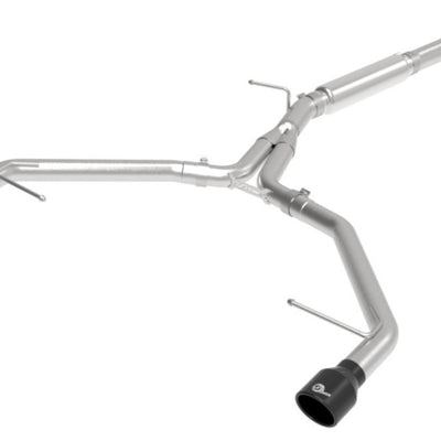 aFe 17-19 Audi A4 (L4-2.0L) MACH Force-Xp  Stainless Steel Axle-Back Exhaust System - Black Tip