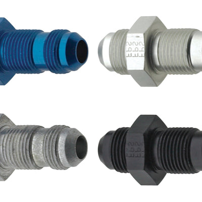 Fragola -6AN Straight Bulkhead - Blue