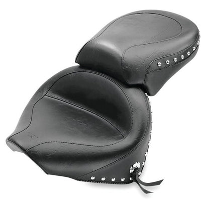 Mustang 00-11 Yamaha V-Star 1100 Classic,02-11 V-Star 1100 Silverado 2PC Seat w/Studs - Black