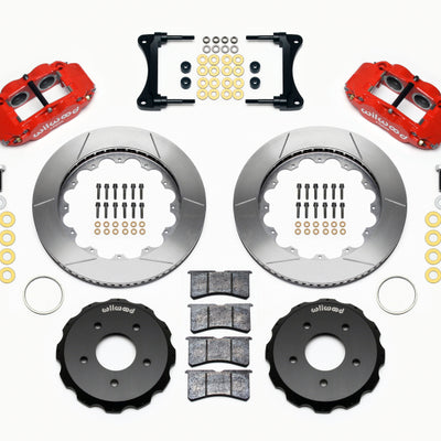 Wilwood Narrow Superlite 4R Front Hat Kit 14.00in Red 2007-Up Jeep Wrangler