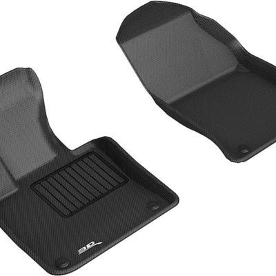 3D MAXpider 19-21 Volvo S60 / V60 / 20-21 V60 Cross Country Kagu 1st Row Floormats - Black
