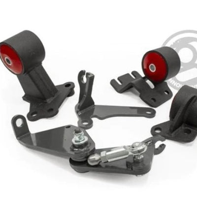 Innovative 90-93 Integra B-Series Black Steel Mounts 85A Bushings (Auto to Manual Hydro Actuator)