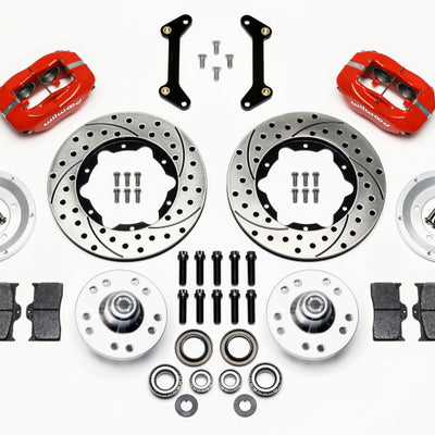Wilwood Forged Dynalite Front Kit 11.00in Drilled Red 79-87 GM G Body