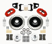 Wilwood Narrow Superlite 6R Front Hub & 1PC Rtr Kit 12.88in Drilled -Red 62-72 CDP B & E Body-Drum