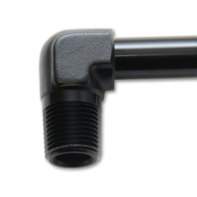 Vibrant 3/8 NPT to 1/2in Barb Straight Fitting 90 Deg Adapter - Aluminum