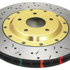 DBA 97-04 Corvette C5/C6 Front Drilled & Slotted 5000 Series 2 Piece Rotor Assembled w/ Gold Hat