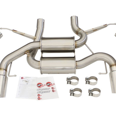 aFe MACHForce XP 2.5in Axle Back Stainless Exhaust w/ Polished Tips 07-13 BMW 335i 3.0L L6 (E90/92)