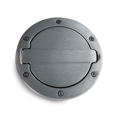 AMP Research 2007-2017 Jeep Wrangler JK 2/4 Door Fuel Door - Brushed