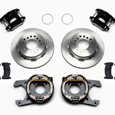 Wilwood D154 P/S Park Brake Kit 12 Bolt 2.75in offset Staggered Shock