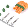 Haltech Delco Weather Pack 3 Pin GM Style MAP Sensor Connector Orange Plug & Pins