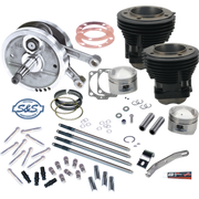 S&S Cycle 70-84 BT 96in Sidewinder Big Bore Stroker Kit - Gloss Black