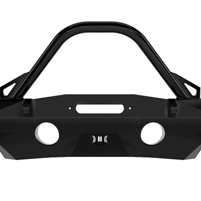 ICON 07-18 Jeep Wrangler JK Pro Series Front Bumper Rec Winch Mount w/Bar/Tabs
