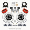 Wilwood Forged Dynalite-M Front Kit 11.30in 1 PC Rotor&Hub Drill-Red 1965-1969 Mustang Disc & Drum