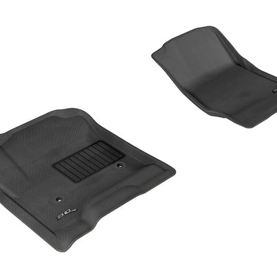 3D MAXpider 2014-2020 Chevrolet Silverado Double Cab/Crew Cab Kagu 1st Row Floormat - Black