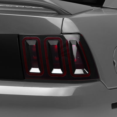 Raxiom 99-04 Ford Mustang Excluding 99-01 Cobra Icon LED Tail Lights- Black Housing (Smoked Lens)