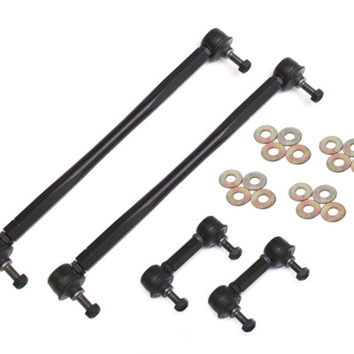 BMR 10-11 5th Gen Camaro Front and Rear Sway Bar End Link Kit - Black