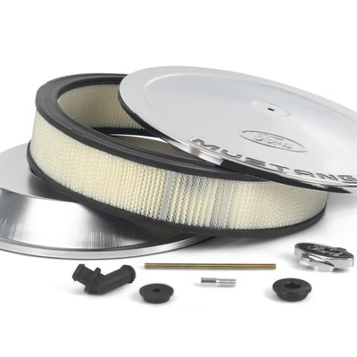 Ford Racing Air Cleaner Kit - Chrome w/Mustang Emblem