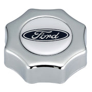 Ford Racing Ford Oval Logo Screw In Type Oil Fill Cap - Chrome Finish
