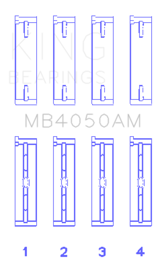 King Engine Bearings Mitsubishi 6G74/6G75 3.5L (Size STD) Main Bearing Set