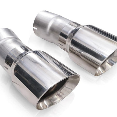 Stainless Works 4in Double Wall Slash-Cut Polished Tip Kit