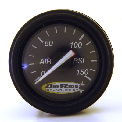 Ridetech Air Pressure Gauge Dual Needle Black Face 150psi w/ Fittings