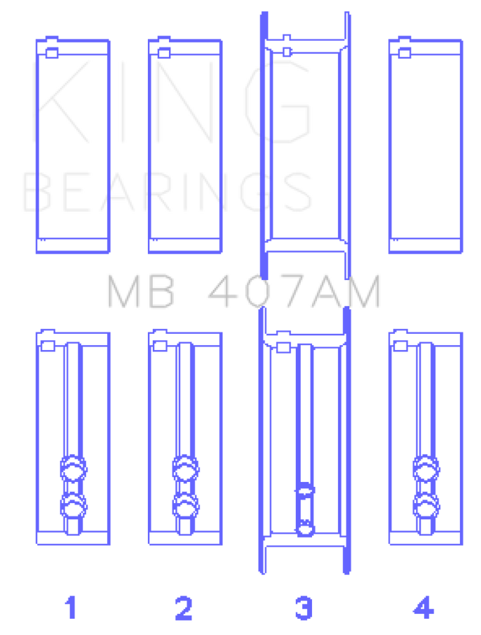 King Engine Bearings Chrysler Valient Crankshaft Main Bearings