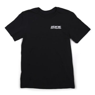 Zone Offroad Black Premium Cotton T-Shirt - Green Logo - S