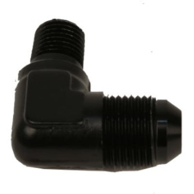 Aeromotive Fitting Elbow 1/4in-MNPT to AN-08 90-Deg Black