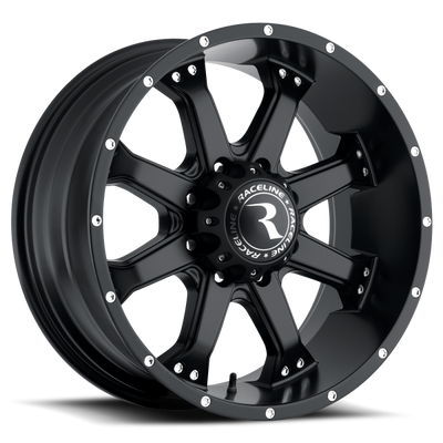 Raceline 991B Assault 18x9in / 6x139.7 BP / -6mm Offset / 106.1mm Bore - Satin Black Wheel