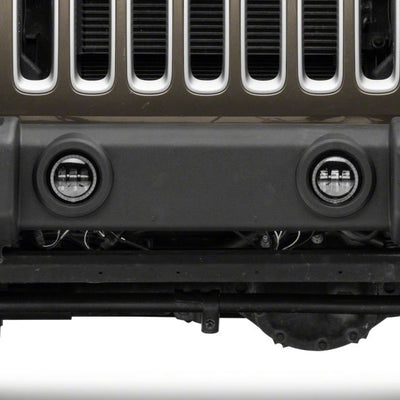 Raxiom 07-18 Jeep Wrangler JK Axial Series 4-In LED Devil Eyes Fog Lights w/ Halo