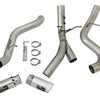 aFe ATLAS 4in DPF-Back Alum Steel Exhaust System w/Dual Exit Polished Tip 2017 GM Duramax 6.6L (td)