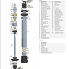 Fox (T) 0.620 OD 9.100 Lg 11.700 TLG Steel Chrome Solid 1.400In. Post Length 2.600 Stud Mount