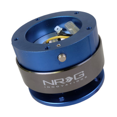 NRG Quick Release Gen 2.0 - Blue Body / Titanium Chrome Ring (5 Hole Base 5 Hole Top)