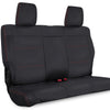PRP 08-10 Jeep Wrangler JKU Rear Seat Cover/4 door - Black with Red Stitching