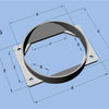 Vibrant MAF Sensor Adapter Plate for Mitsubishi applications use w/ 4.5in Inlet I.D. filters only