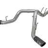 aFe Large Bore-HD 4in 409 Stainless Steel DPF-Back Exhaust w/Black Tip 2017 Ford Diesel V8 6.7L (td)