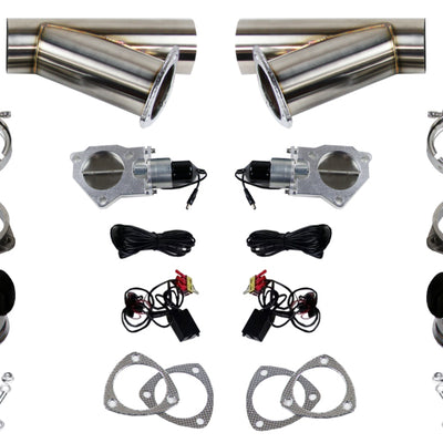 Granatelli 2.25in Stainless Steel Electronic Dual Exhaust Cutout