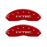 MGP 4 Caliper Covers Engraved Front & Rear i-Vtec Red finish silver ch